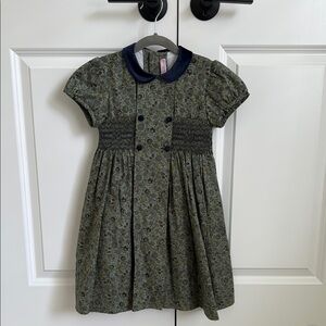 Elegant LaCoqueta Green Floral Kids Dress